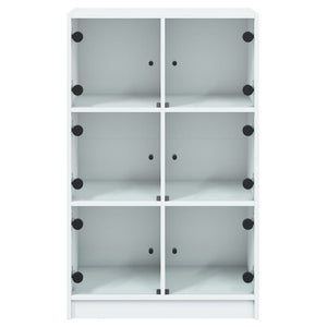 vidaXL Highboard with Doors White 68x37x109 cm Engineered Wood