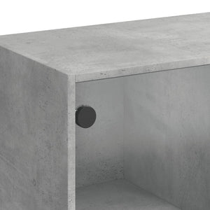 vidaXL Highboard with Doors Concrete Grey 68x37x109 cm Engineered Wood