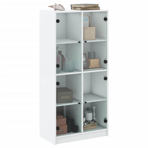 vidaXL Highboard with Doors White 68x37x142 cm Engineered Wood