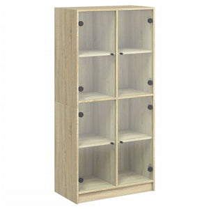 vidaXL Highboard with Doors Sonoma Oak 68x37x142 cm Engineered Wood