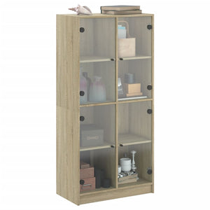 vidaXL Highboard with Doors Sonoma Oak 68x37x142 cm Engineered Wood