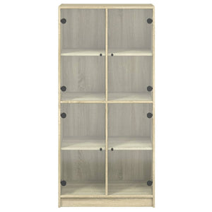 vidaXL Highboard with Doors Sonoma Oak 68x37x142 cm Engineered Wood