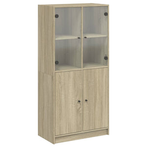 vidaXL Highboard with Doors Sonoma Oak 68x37x142 cm Engineered Wood