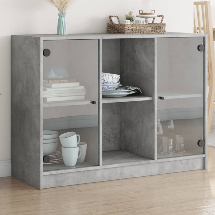 vidaXL Sideboard Concrete Grey 102x37x75.5 cm Engineered Wood