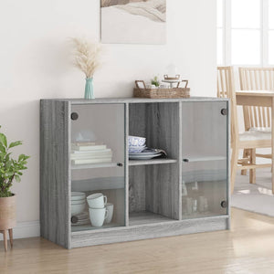 vidaXL Sideboard Grey Sonoma 102x37x75.5 cm Engineered Wood