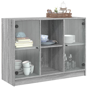 vidaXL Sideboard Grey Sonoma 102x37x75.5 cm Engineered Wood