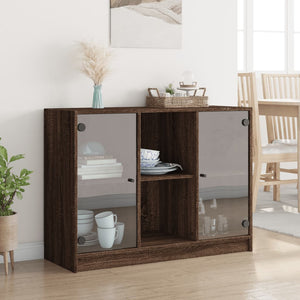 vidaXL Sideboard Brown Oak 102x37x75.5 cm Engineered Wood