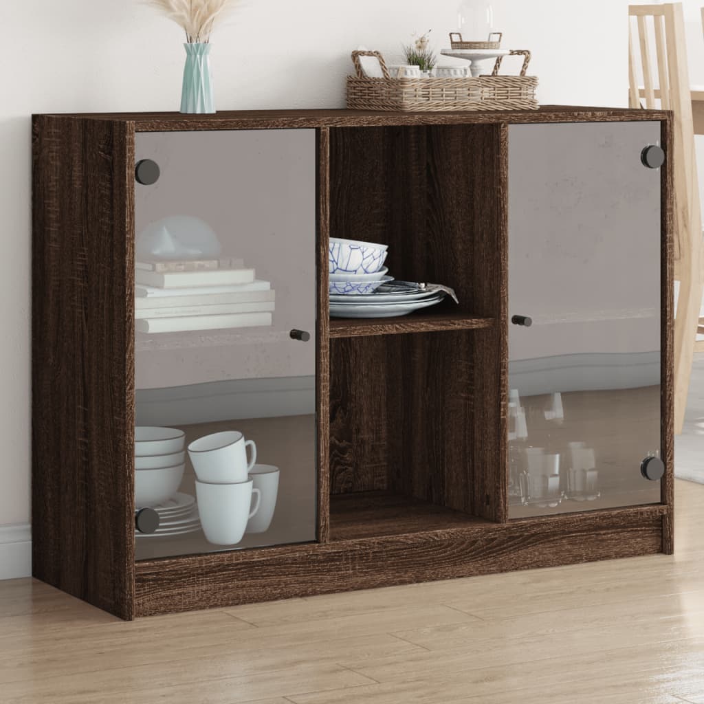 vidaXL Sideboard Brown Oak 102x37x75.5 cm Engineered Wood