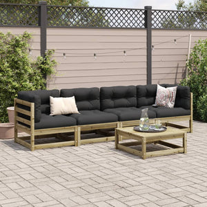 vidaXL 5 Piece Garden Sofa Set Impregnated Wood Pine