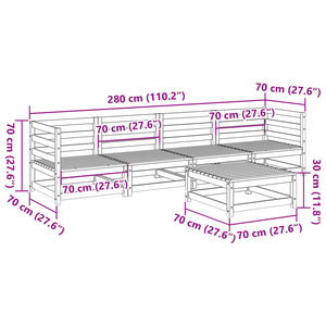 vidaXL 5 Piece Garden Sofa Set Impregnated Wood Pine