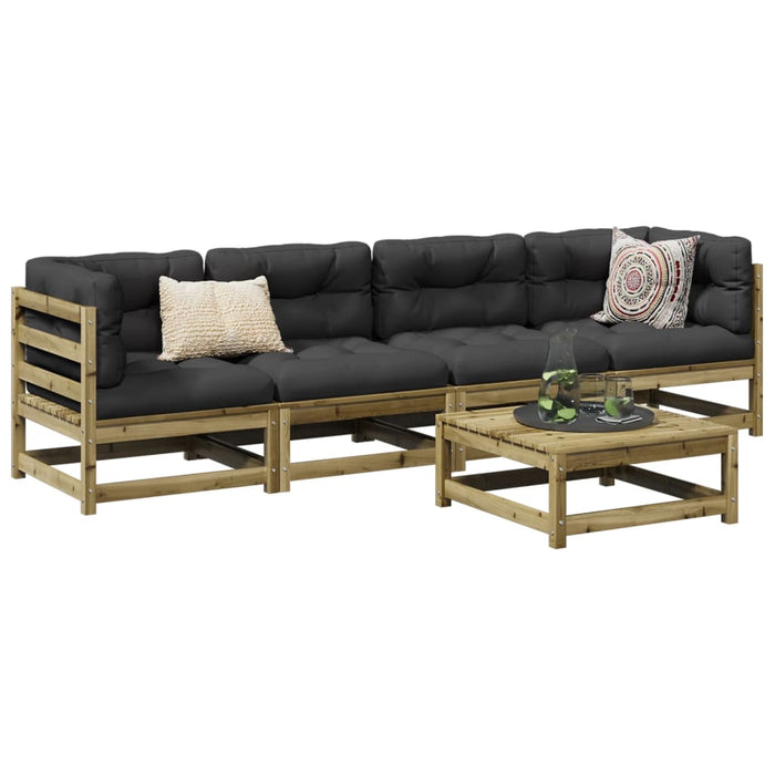 vidaXL 5 Piece Garden Sofa Set Impregnated Wood Pine