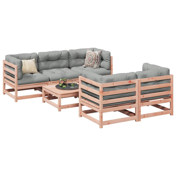 vidaXL 6 Piece Garden Sofa Set Solid Wood Douglas Fir