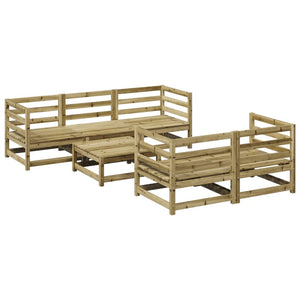 vidaXL 6 Piece Garden Sofa Set Impregnated Wood Pine