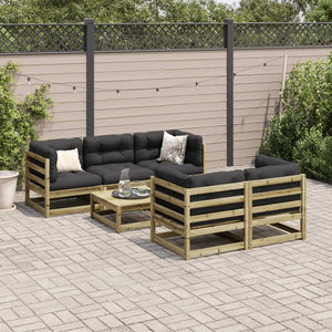 vidaXL 6 Piece Garden Sofa Set Impregnated Wood Pine