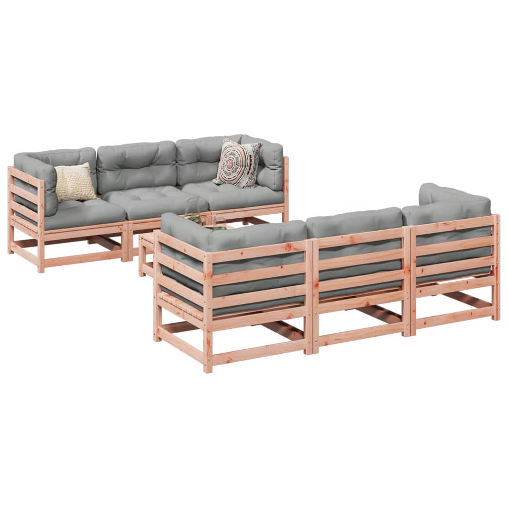 vidaXL 7 Piece Garden Sofa Set Solid Wood Douglas Fir