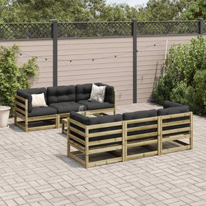 vidaXL 7 Piece Garden Sofa Set Impregnated Wood Pine