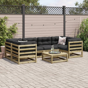 vidaXL 7 Piece Garden Sofa Set Impregnated Wood Pine