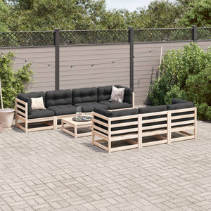 vidaXL 8 Piece Garden Sofa Set Solid Wood Pine