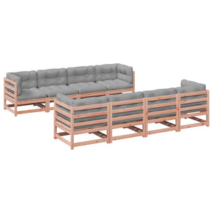 vidaXL 9 Piece Garden Sofa Set with Cushions Solid Wood Douglas Fir