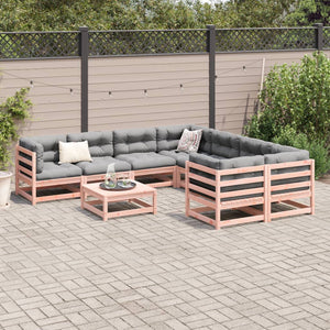 vidaXL 9 Piece Garden Sofa Set Solid Wood Douglas Fir