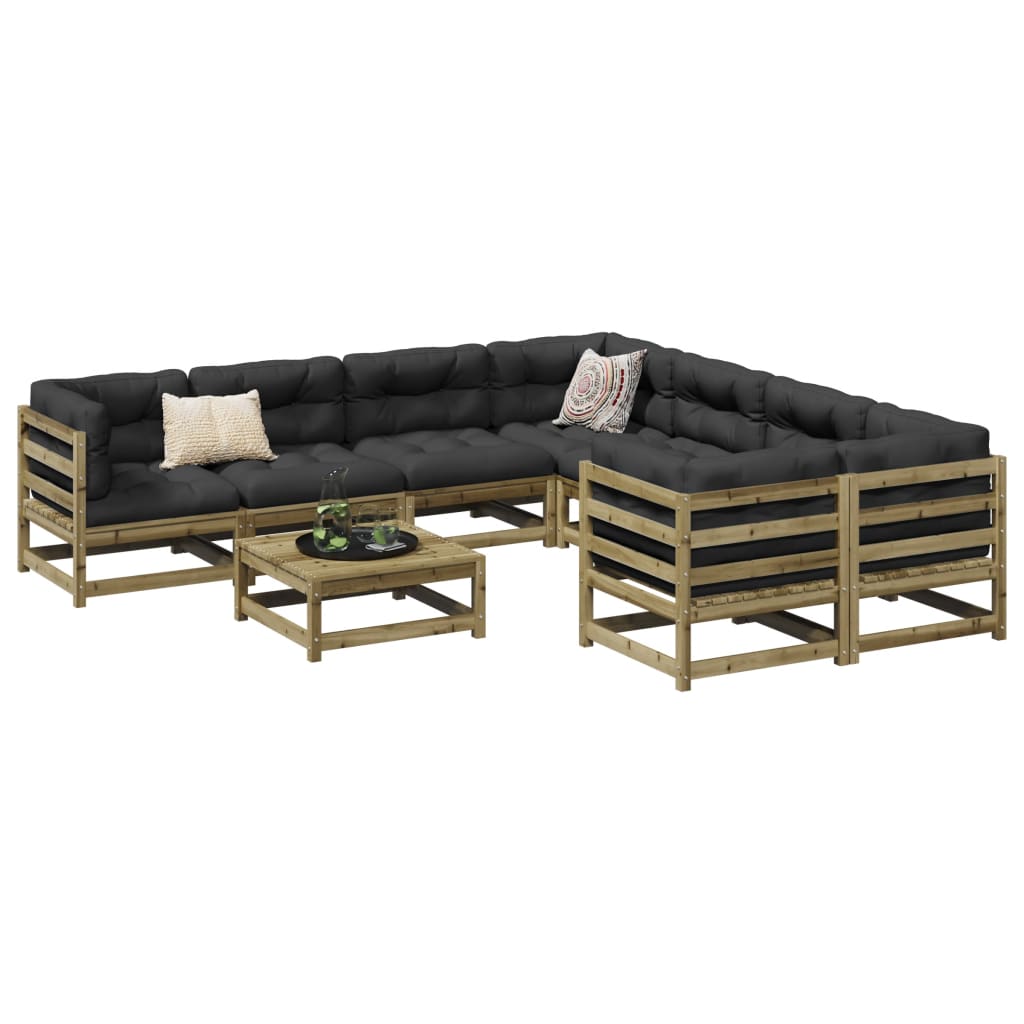 vidaXL 9 Piece Garden Sofa Set Impregnated Wood Pine