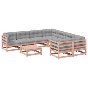 vidaXL 9 Piece Garden Sofa Set with Cushions Solid Wood Douglas Fir