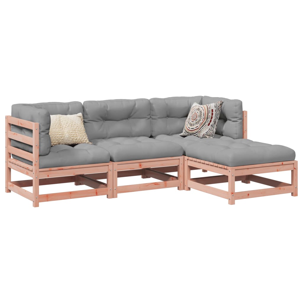 vidaXL 4 Piece Garden Sofa Set Solid Wood Douglas Fir