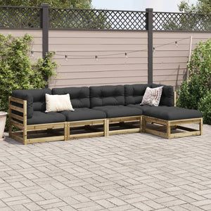 vidaXL 5 Piece Garden Sofa Set Impregnated Wood Pine