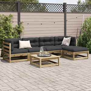 vidaXL 6 Piece Garden Sofa Set Impregnated Wood Pine