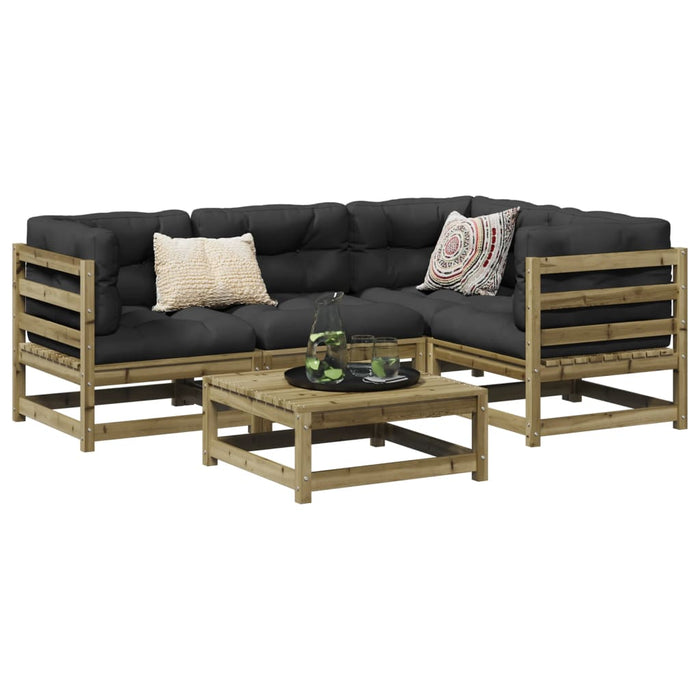 vidaXL 5 Piece Garden Sofa Set Impregnated Wood Pine