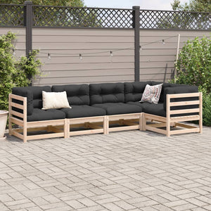 vidaXL 5 Piece Garden Sofa Set Solid Wood Pine