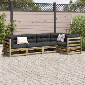 vidaXL 5 Piece Garden Sofa Set Impregnated Wood Pine