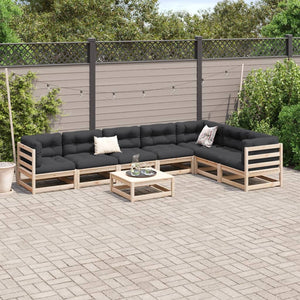 vidaXL 8 Piece Garden Sofa Set Solid Wood Pine