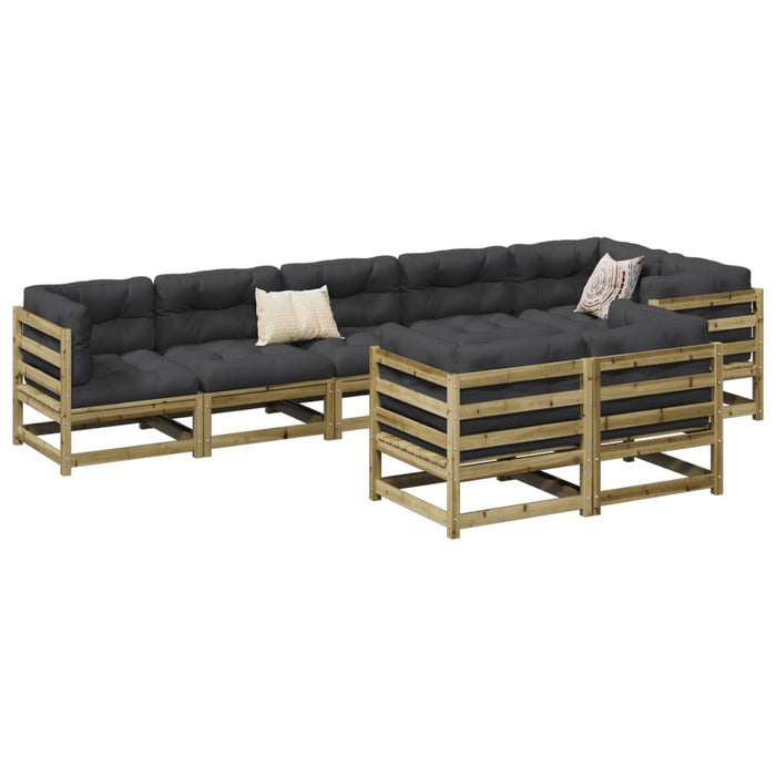 vidaXL 8 Piece Garden Sofa Set Impregnated Wood Pine