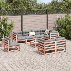 vidaXL 9 Piece Garden Sofa Set Solid Wood Douglas Fir