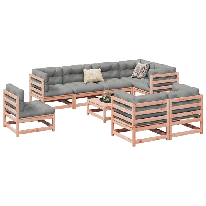 vidaXL 9 Piece Garden Sofa Set Solid Wood Douglas Fir