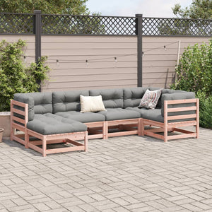 vidaXL 6 Piece Garden Sofa Set Solid Wood Douglas Fir