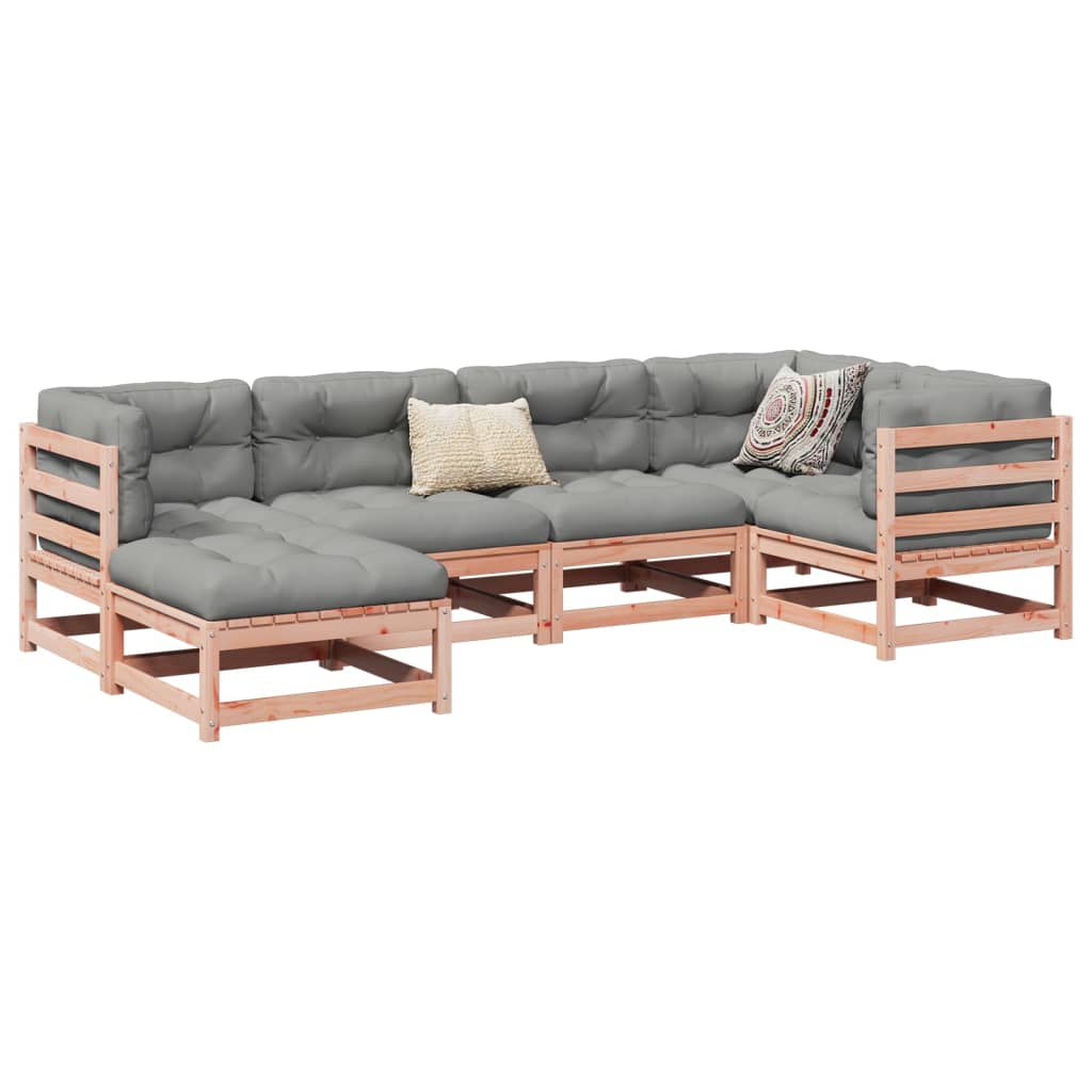 vidaXL 6 Piece Garden Sofa Set Solid Wood Douglas Fir