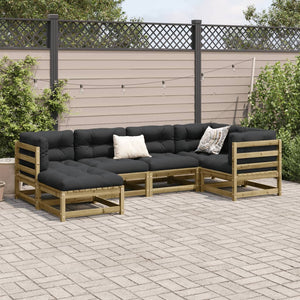 vidaXL 6 Piece Garden Sofa Set Impregnated Wood Pine