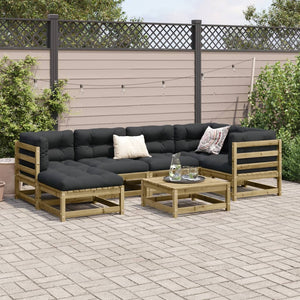 vidaXL 7 Piece Garden Sofa Set Impregnated Wood Pine