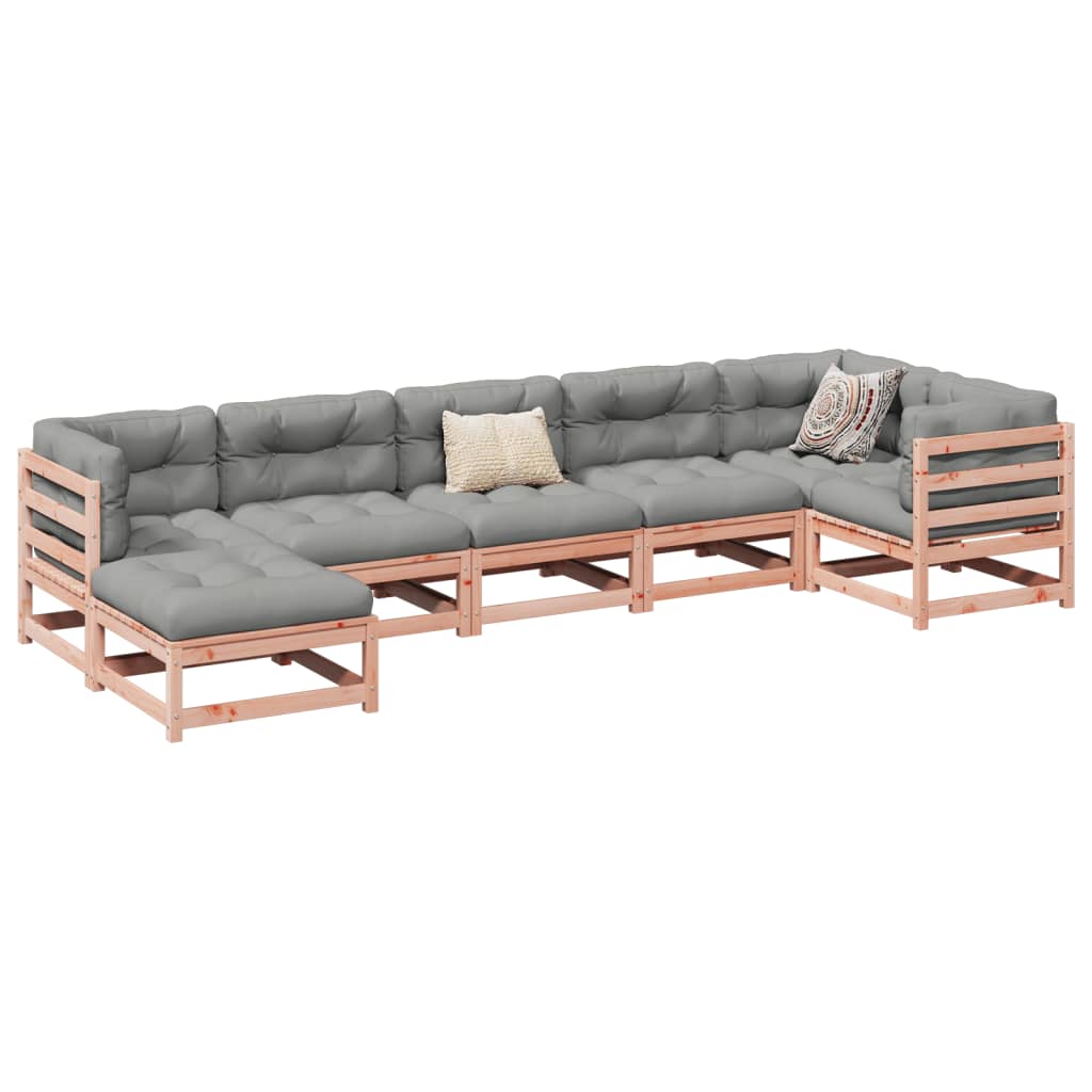 vidaXL 7 Piece Garden Sofa Set Solid Wood Douglas Fir