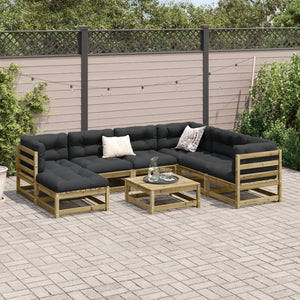 vidaXL 8 Piece Garden Sofa Set Impregnated Wood Pine