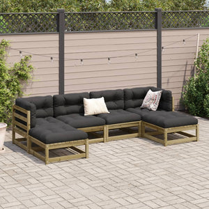 vidaXL 6 Piece Garden Sofa Set Impregnated Wood Pine