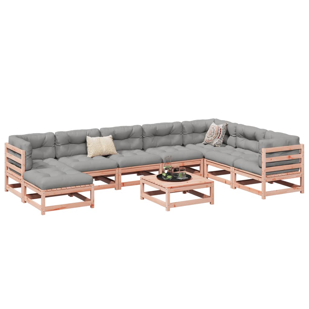 vidaXL 9 Piece Garden Sofa Set Solid Wood Douglas Fir