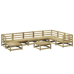 vidaXL 9 Piece Garden Sofa Set Impregnated Wood Pine