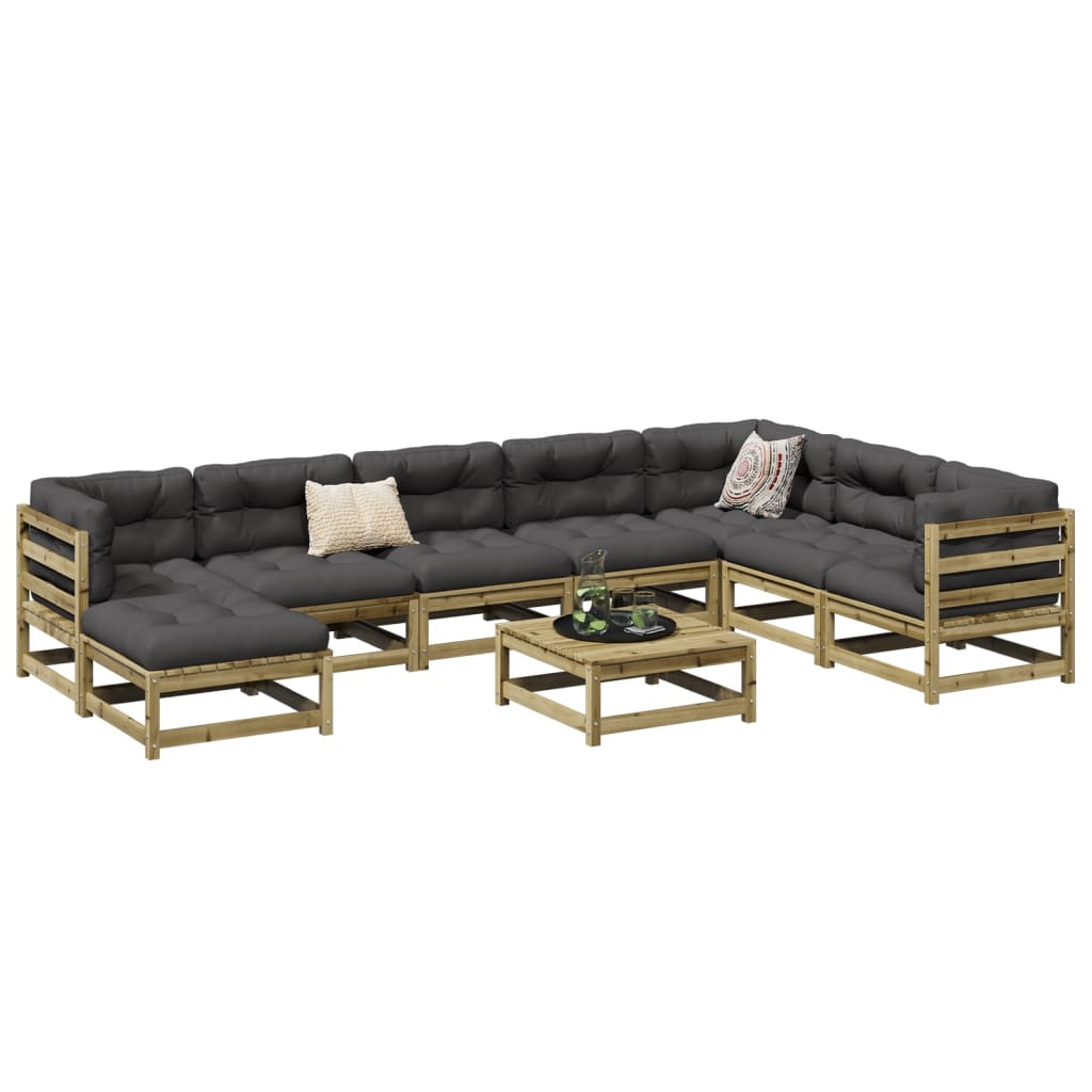 vidaXL 9 Piece Garden Sofa Set Impregnated Wood Pine