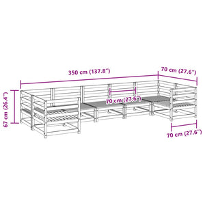 vidaXL 7 Piece Garden Sofa Set Solid Wood Douglas Fir