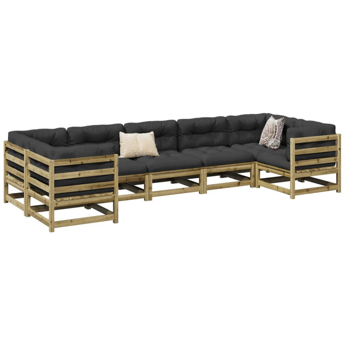 vidaXL 7 Piece Garden Sofa Set Impregnated Wood Pine