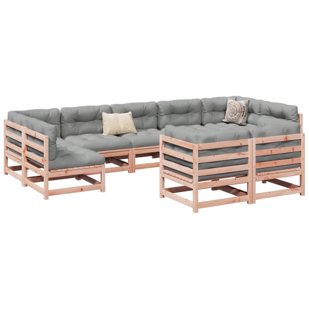 vidaXL 9 Piece Garden Sofa Set Solid Wood Douglas Fir