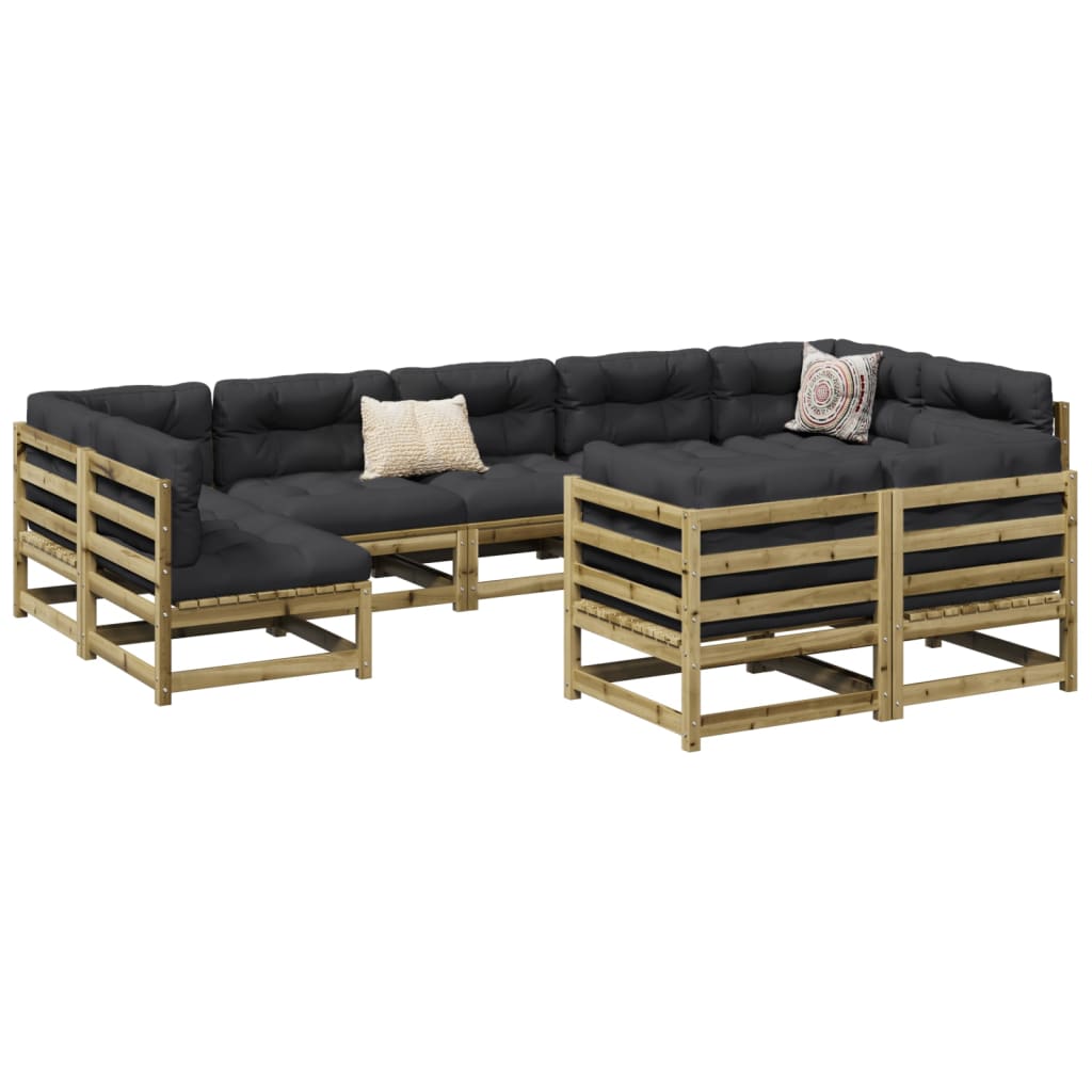 vidaXL 9 Piece Garden Sofa Set Impregnated Wood Pine